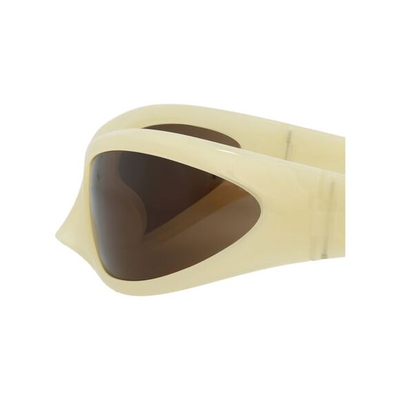 Balenciaga Shield-Frame Bio Injection Sunglasses Ivory Unisex-Adult - Picture 4 of 6